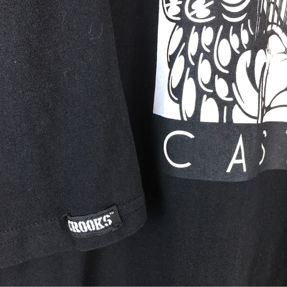 Crooks & Castles Streetwear Short Sleeve Black T-Shirt Red White Graphic Sz 3XL - Picture 4 of 12